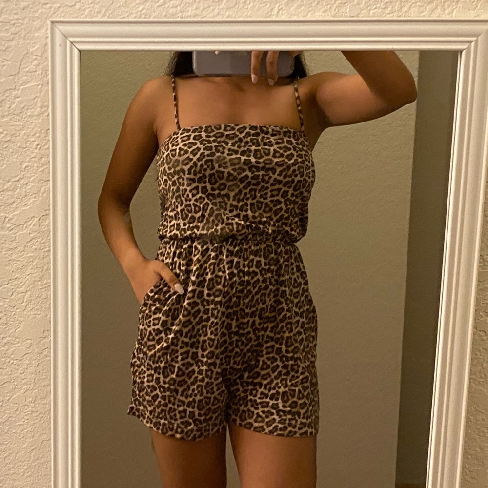Cheetah print Romper